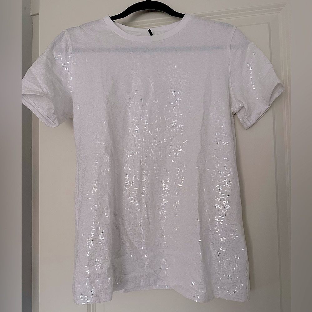 DKNY white glamorous T-shirt